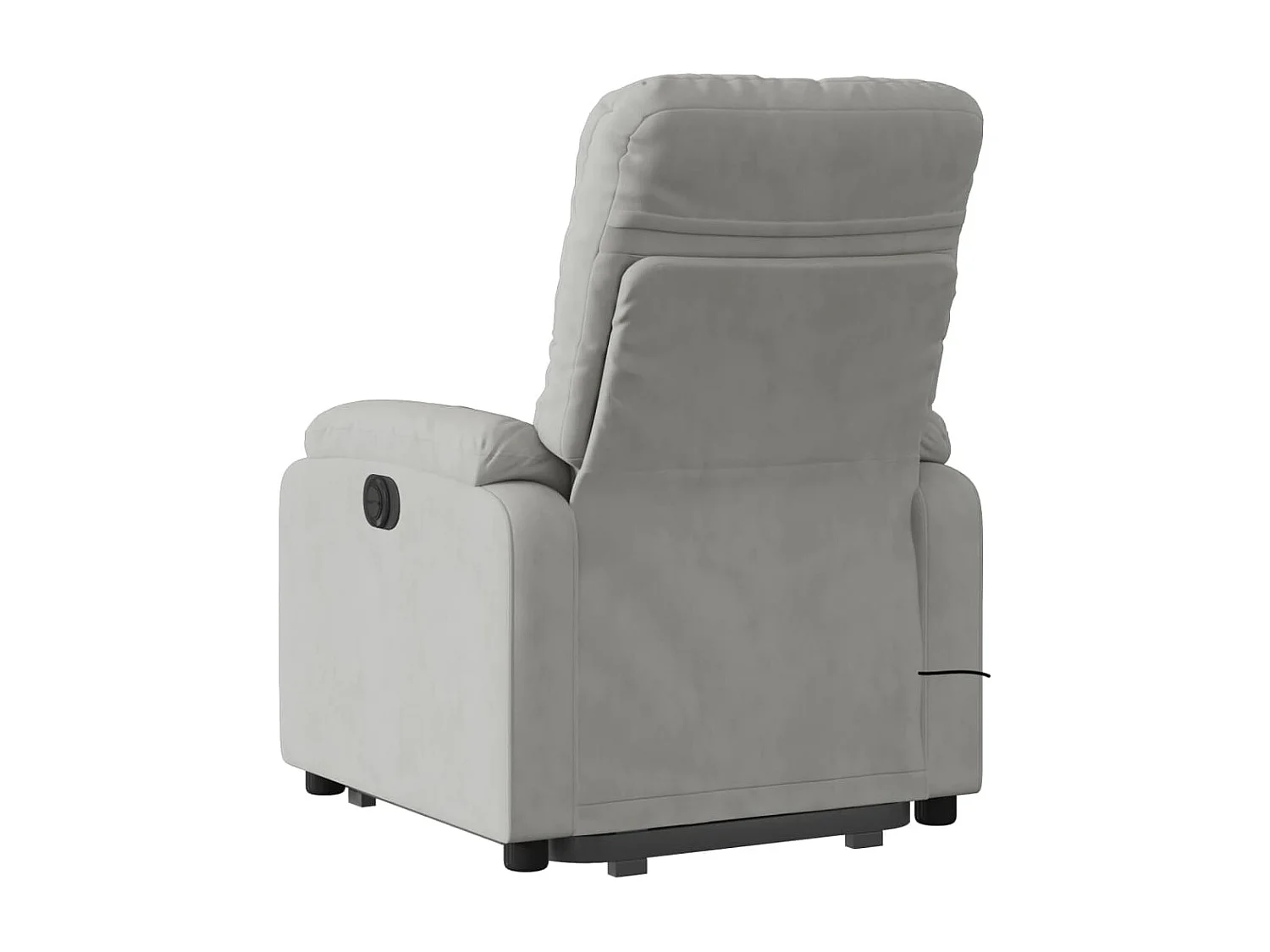 Fauteuil inclinable de massage gris clair tissu microfibre REO71849