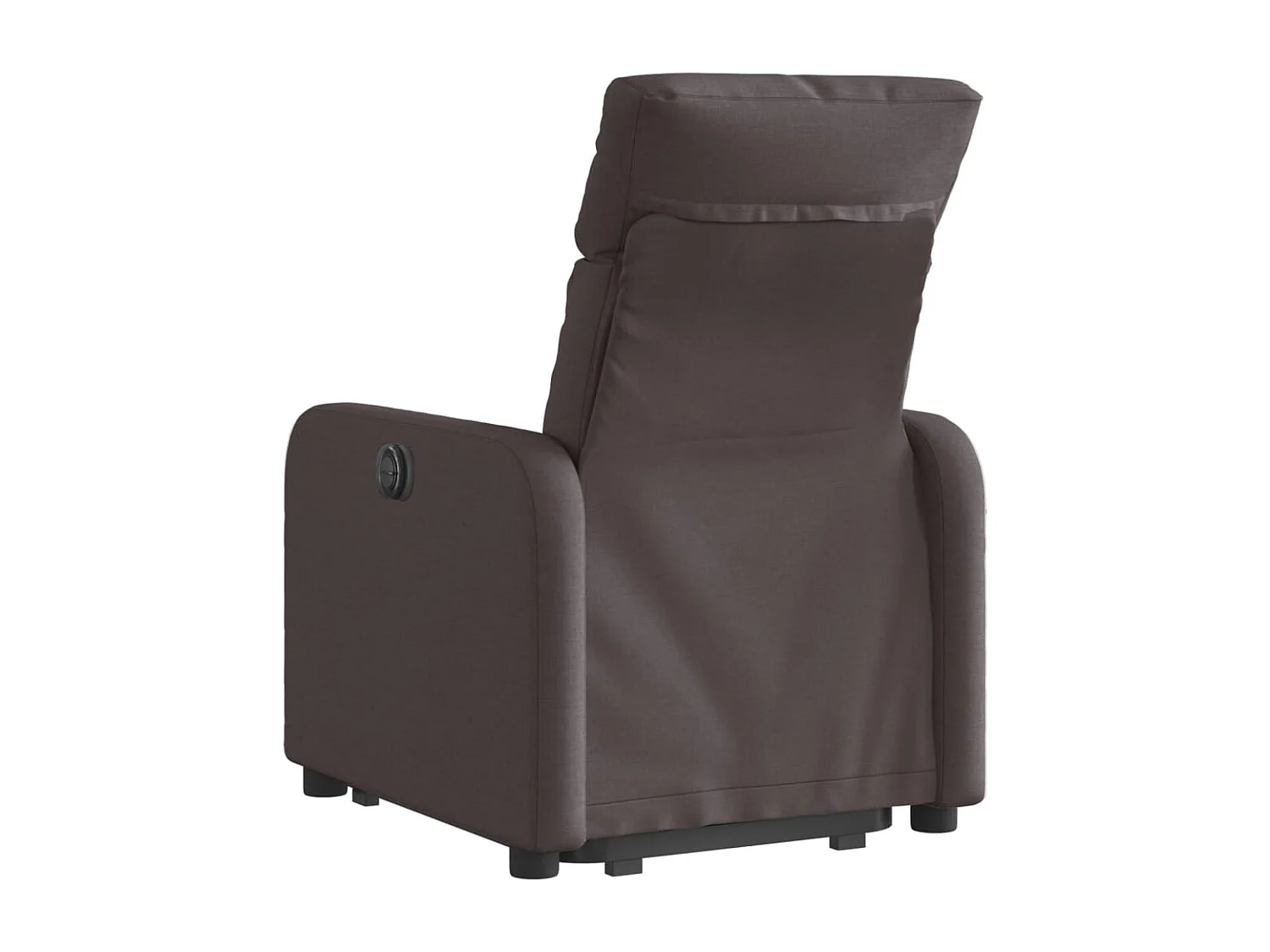 Fauteuil inclinable électrique marron foncé tissu REO87142