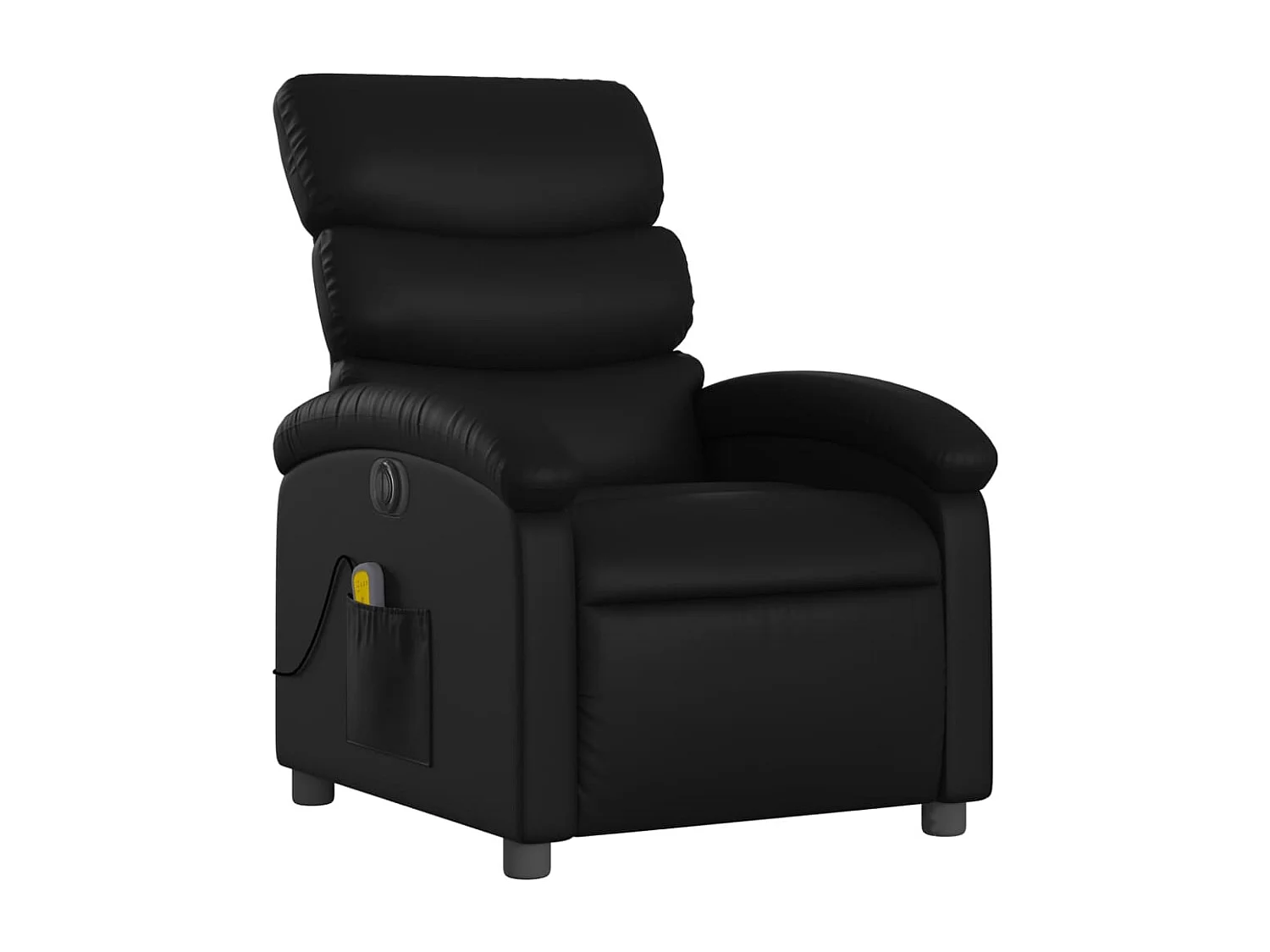 Fauteuil de massage inclinable électrique noir similicuir REO87679