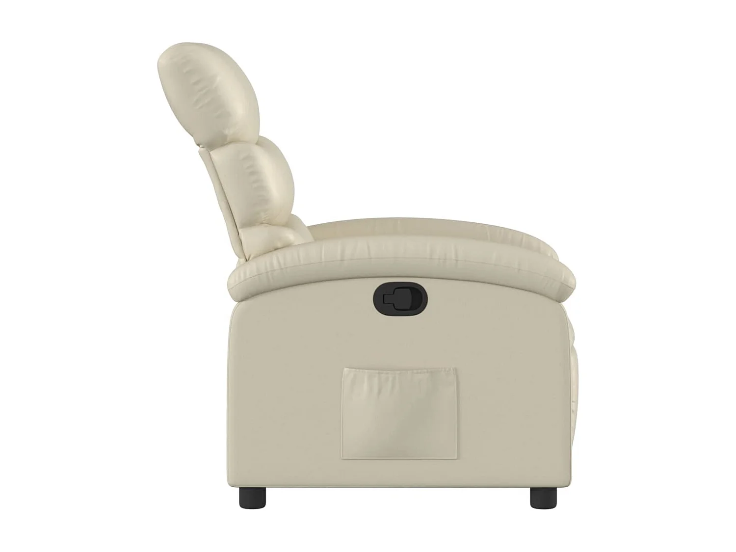 Poltrona reclinável couro artificial cor creme PT846389
