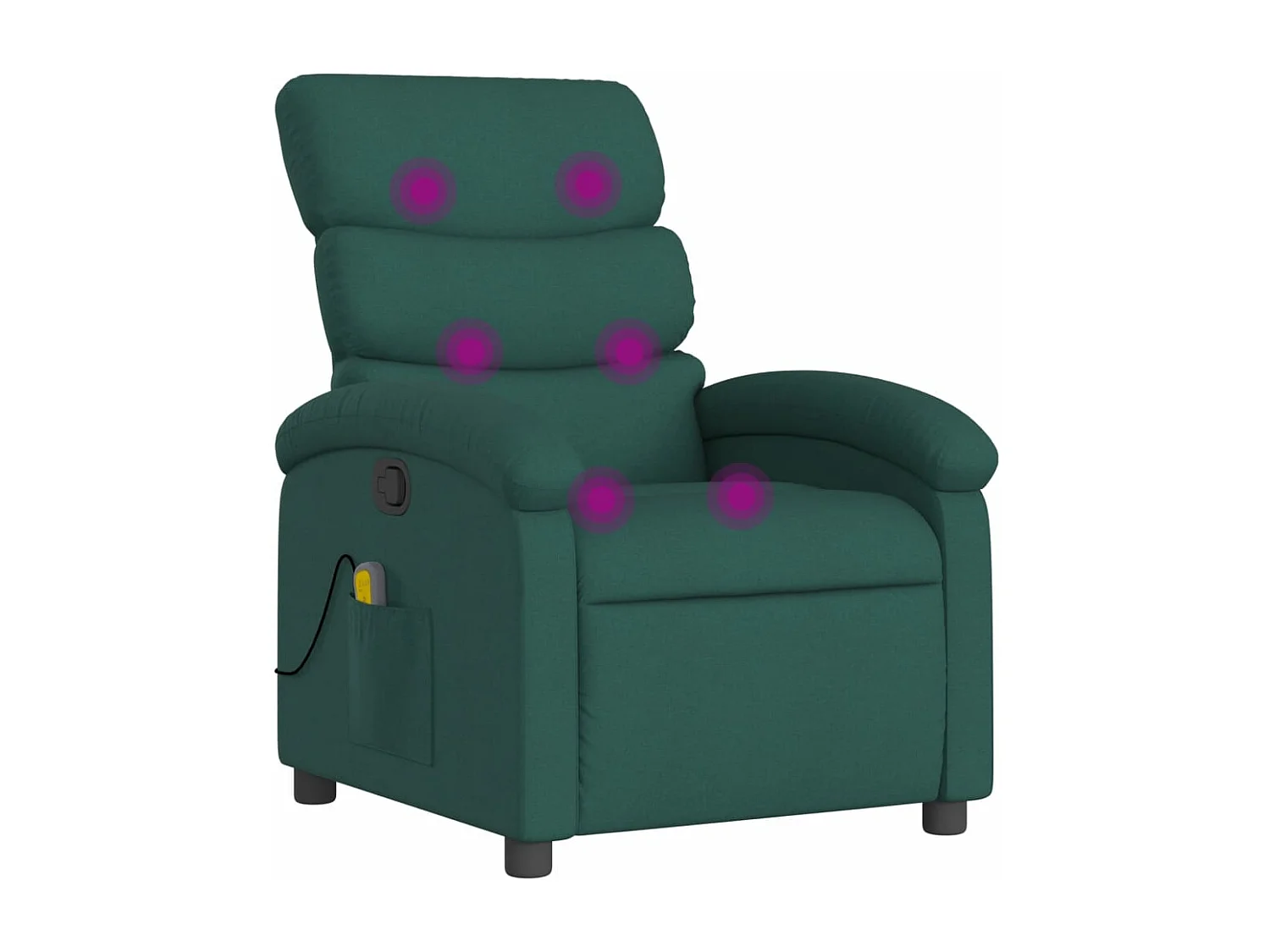 Fauteuil de massage inclinable Vert foncé Tissu REO19100
