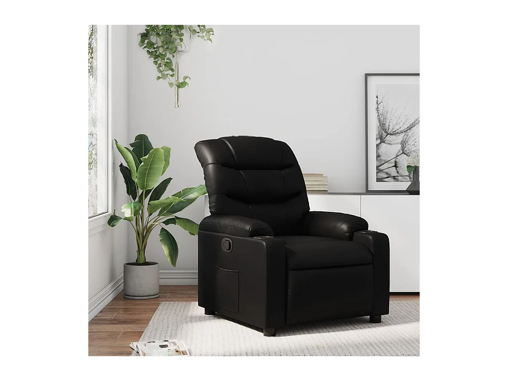 Fauteuil inclinable Noir Similicuir REO92981