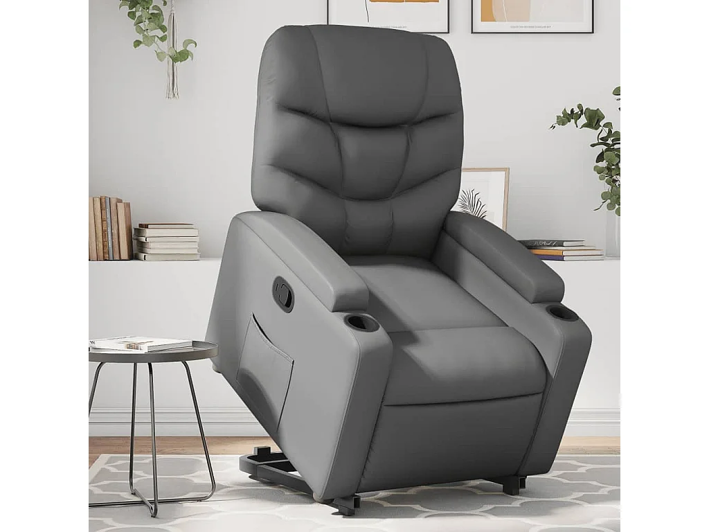 Fauteuil inclinable Gris Similicuir REO99605