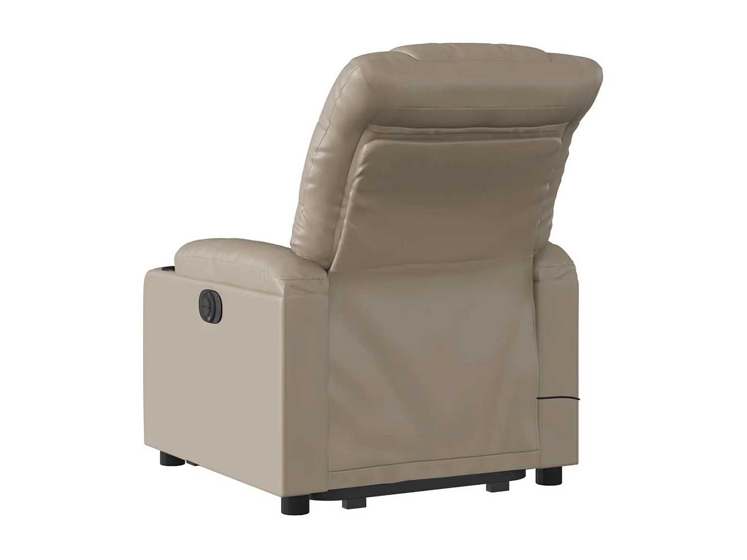 Sillón reclinable masaje pie cuero artificial color capuchino YOE22245