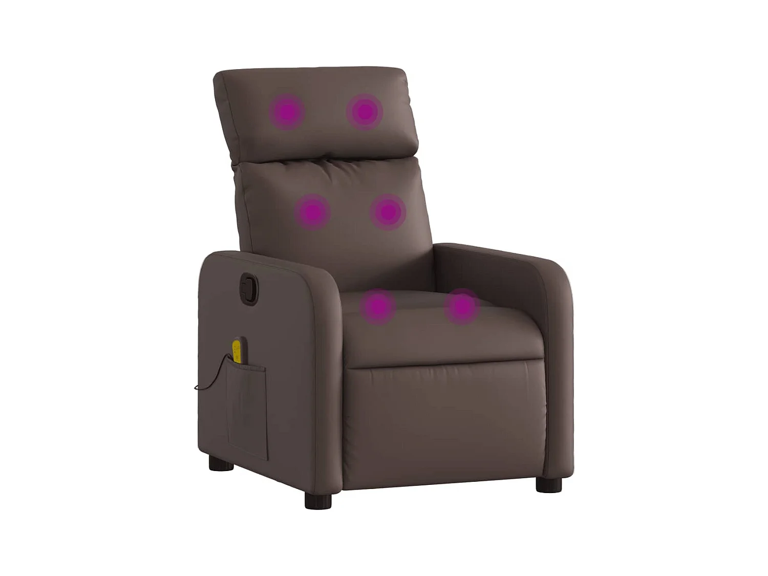 Fauteuil de massage inclinable Marron Similicuir REO25301