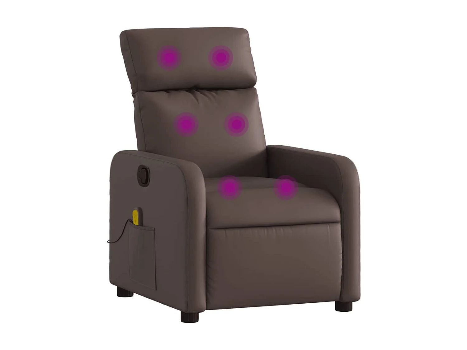 Fauteuil de massage inclinable Marron Similicuir REO25301
