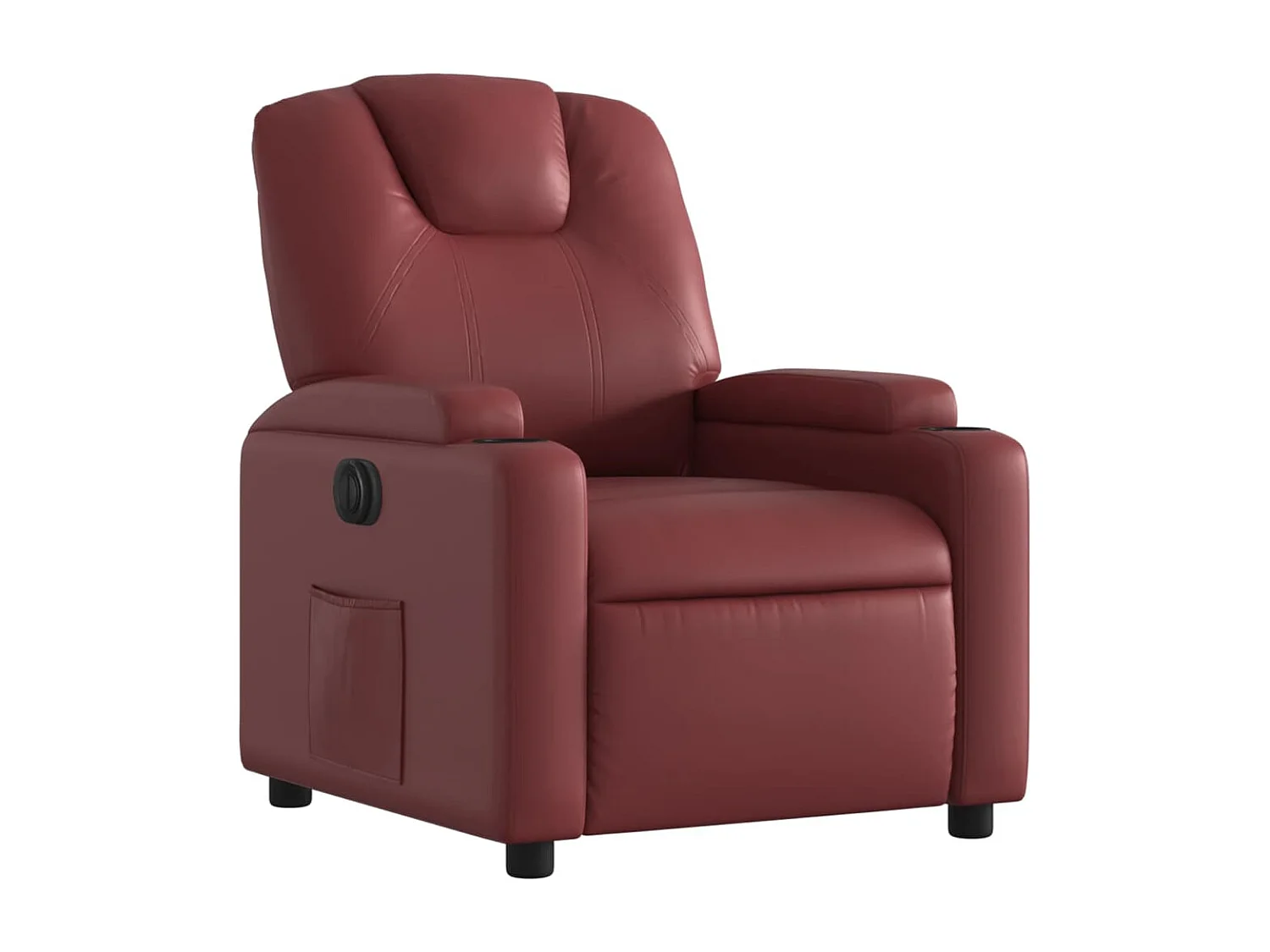 Fauteuil inclinable électrique Rouge bordeaux Similicuir REO58167