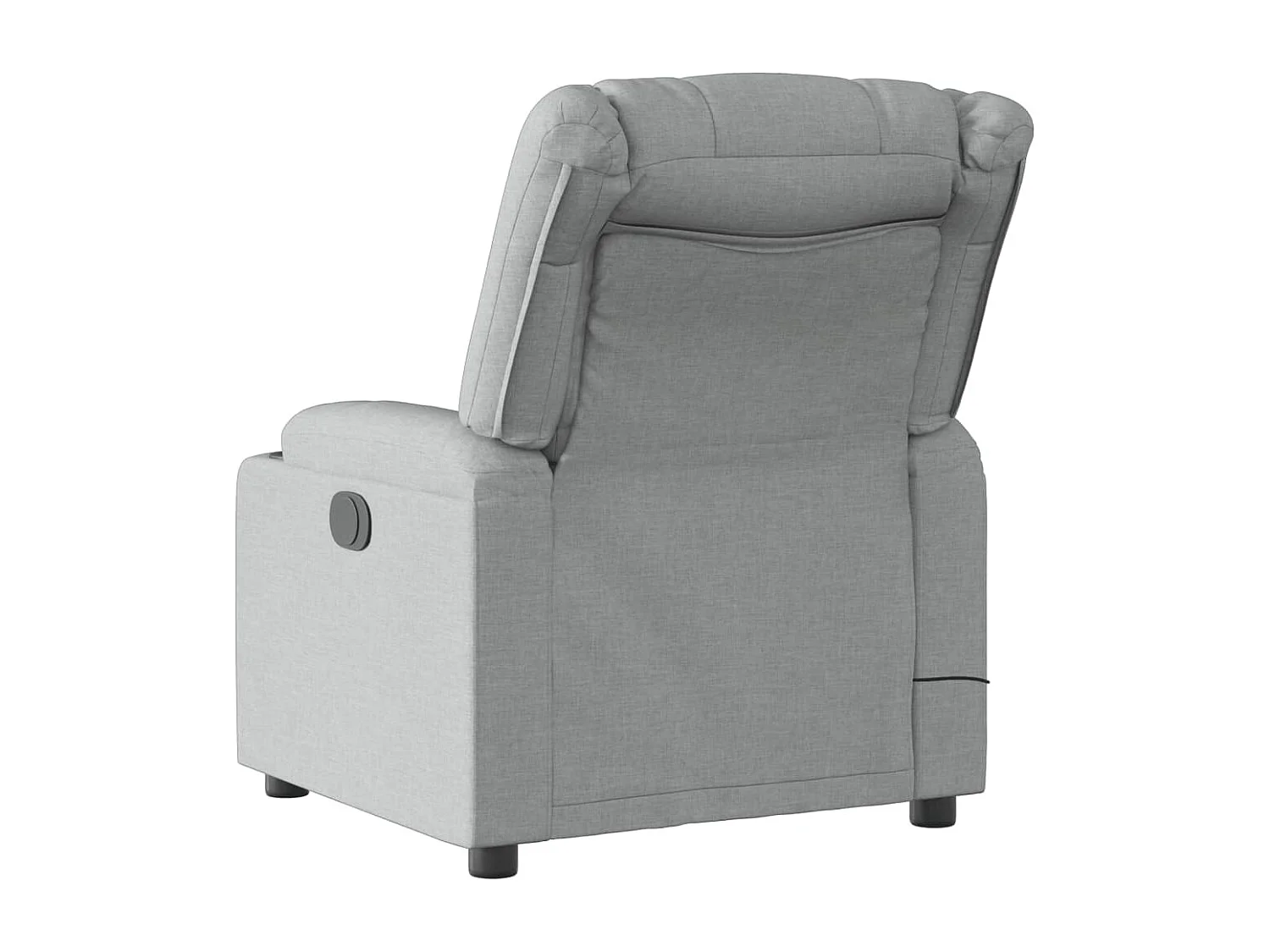 Fauteuil de massage inclinable électrique gris clair tissu REO67499