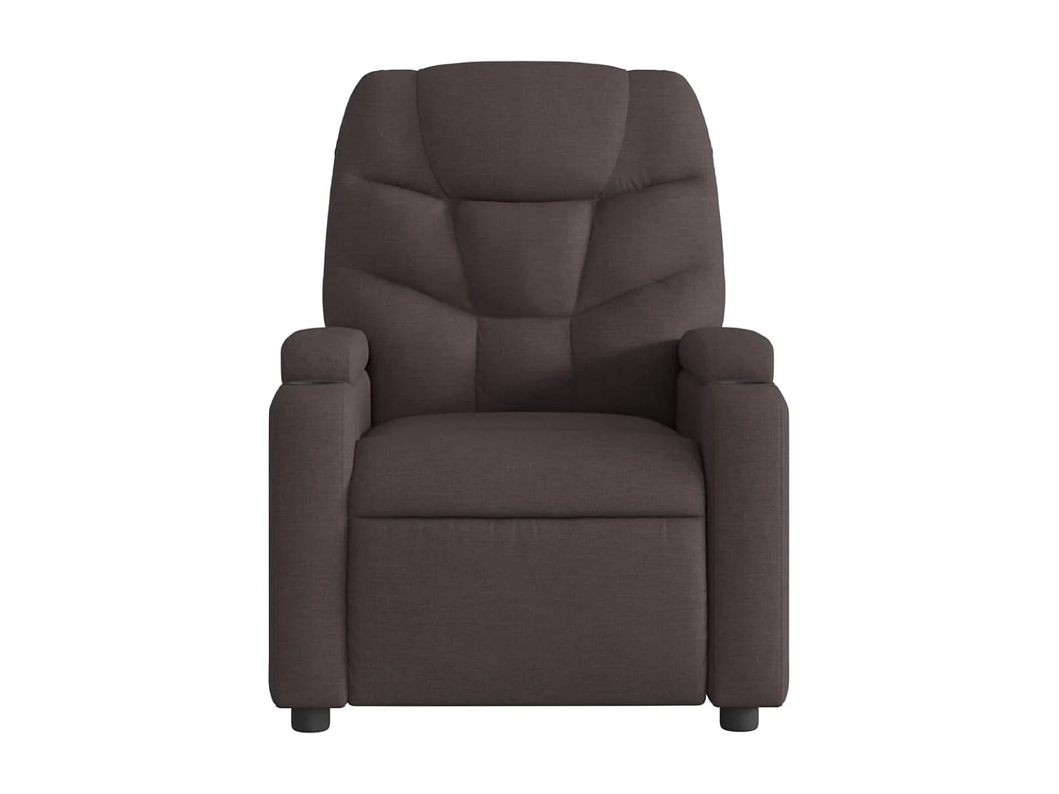 Sillón de masaje reclinable de tela marrón oscuro YOE23347