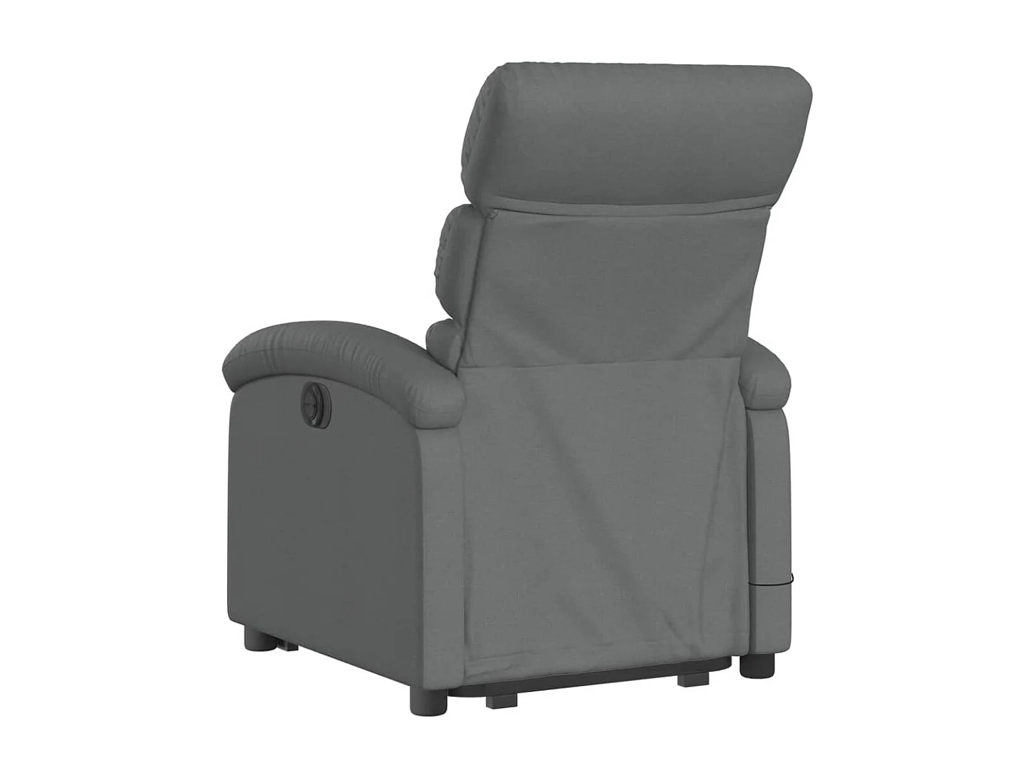Sillón de masaje eléctrico reclinable elevable tela gris oscuro YOE88857