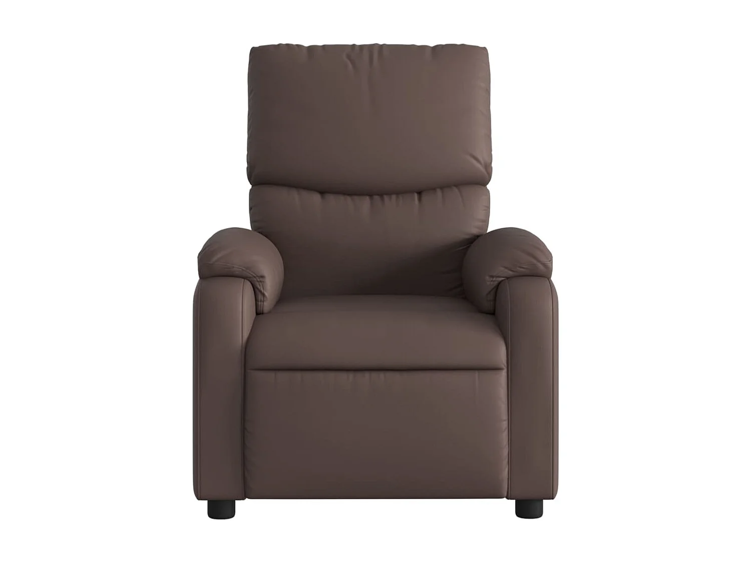 Sillón de masaje reclinable cuero sintético marrón YOE68992