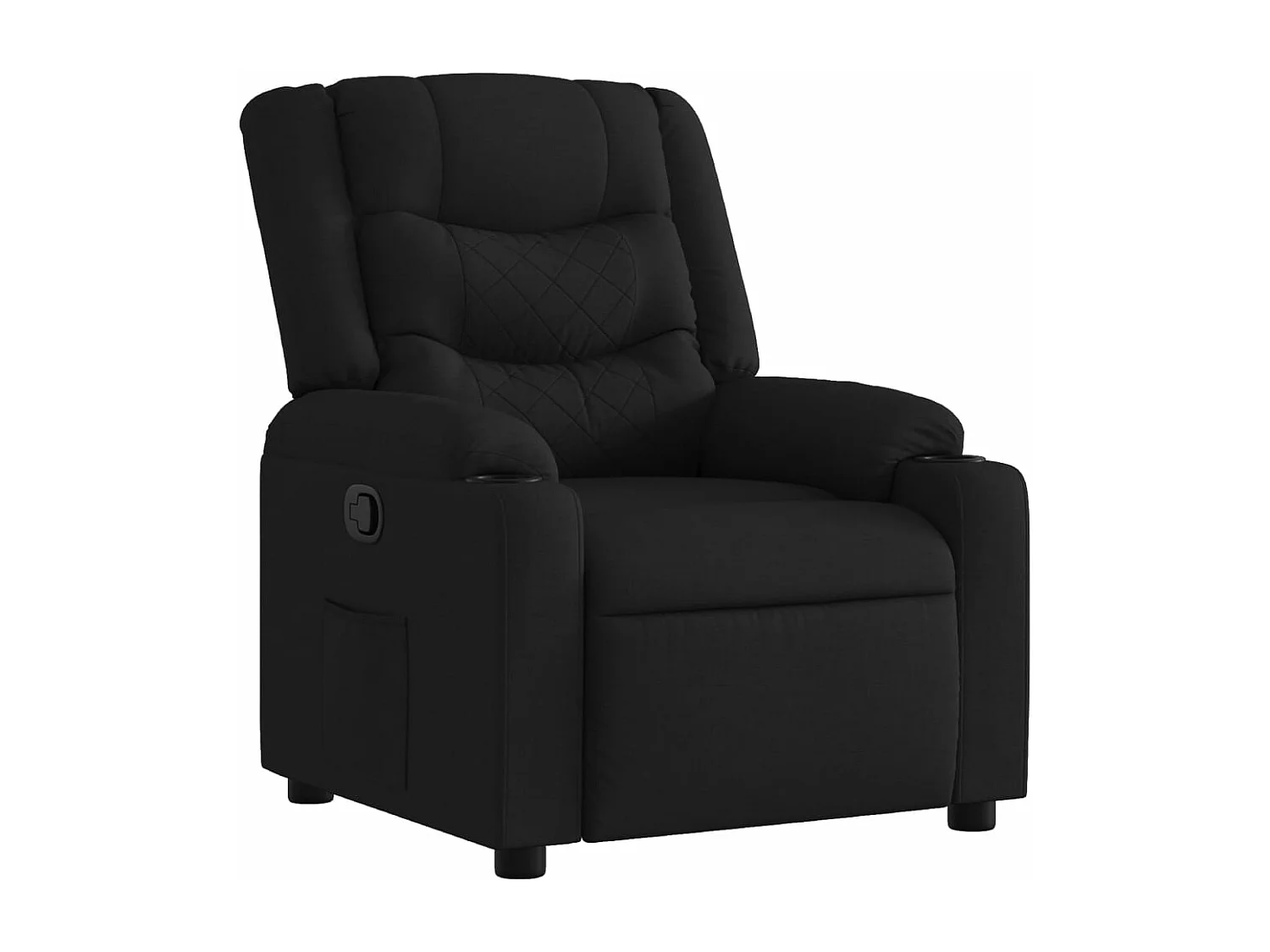 Fauteuil inclinable Noir Tissu REO31609