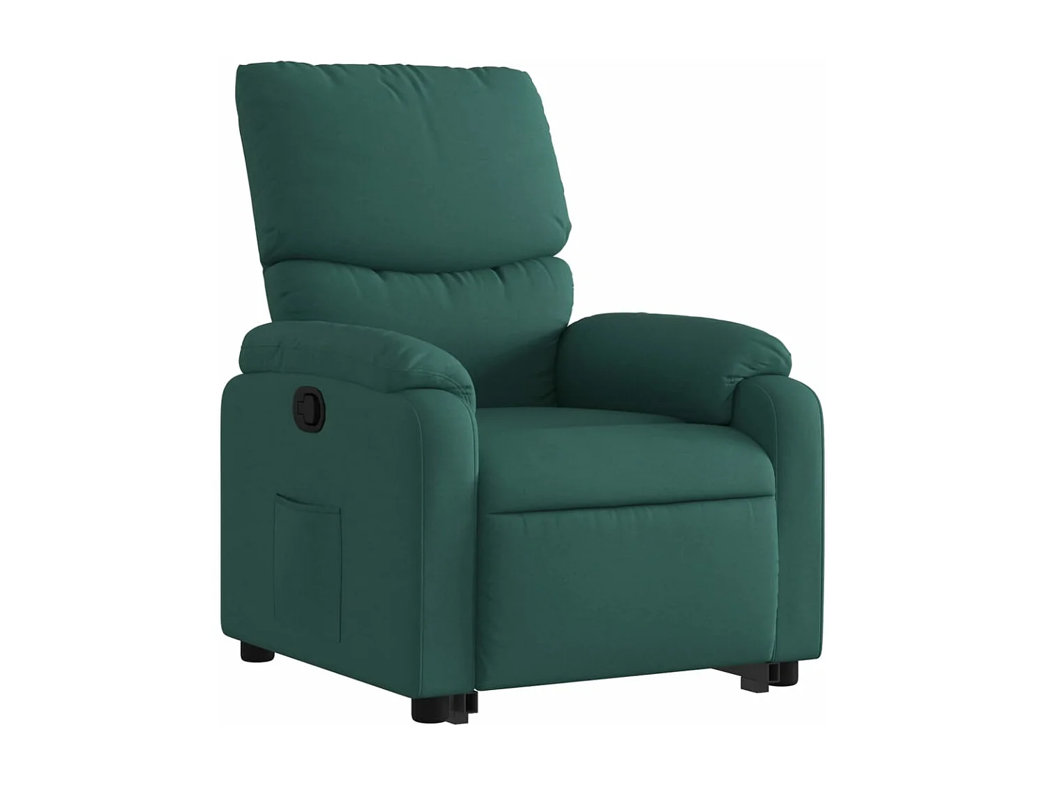 Fauteuil inclinable vert foncé tissu REO74893