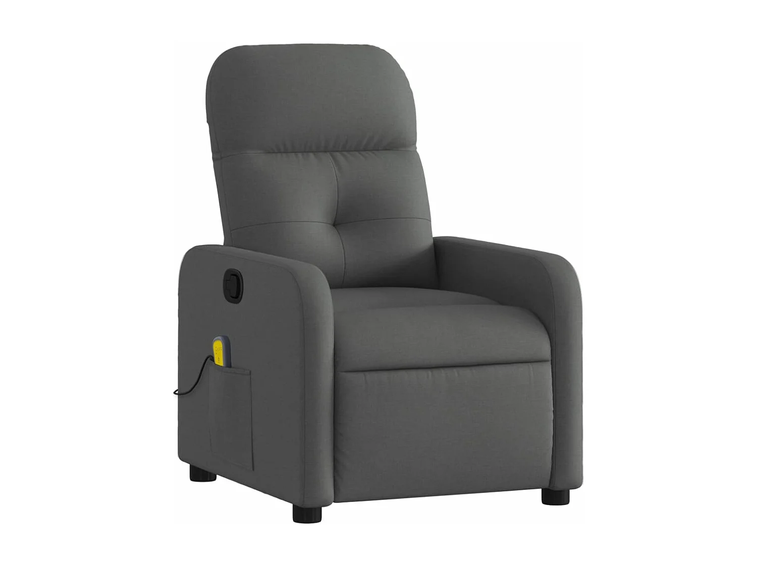 Fauteuil de massage inclinable Gris foncé Tissu REO37772