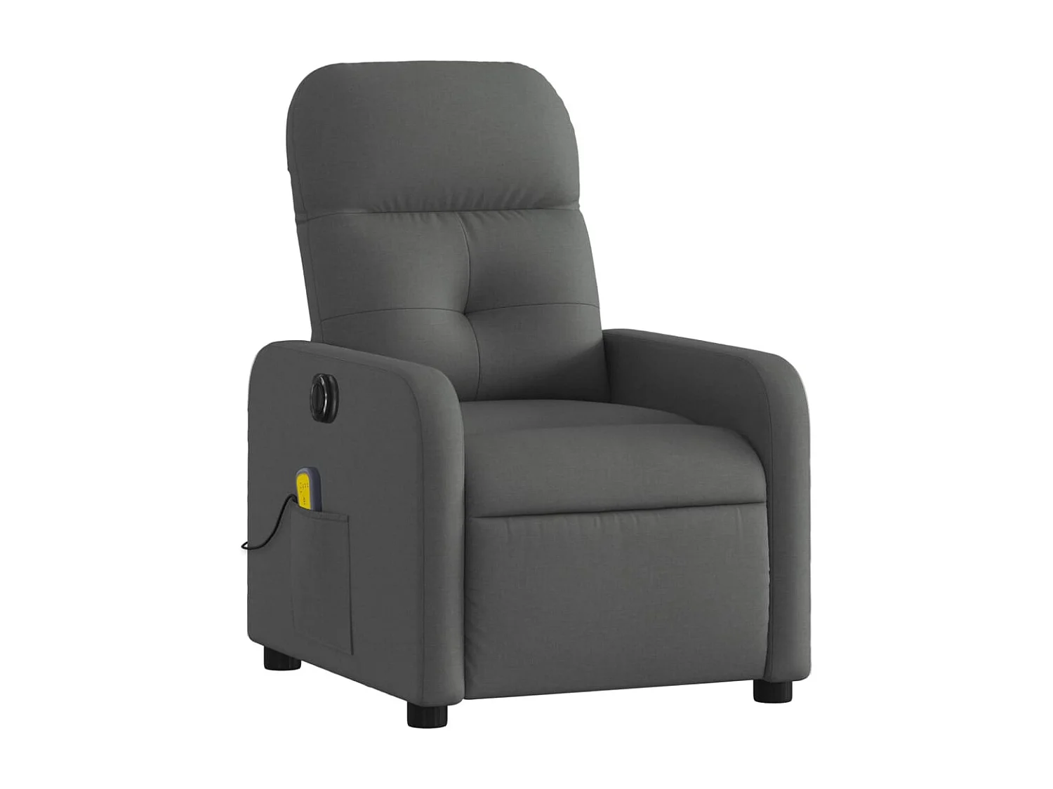Sillón reclinable de masaje eléctrico tela gris oscuro YOE65257