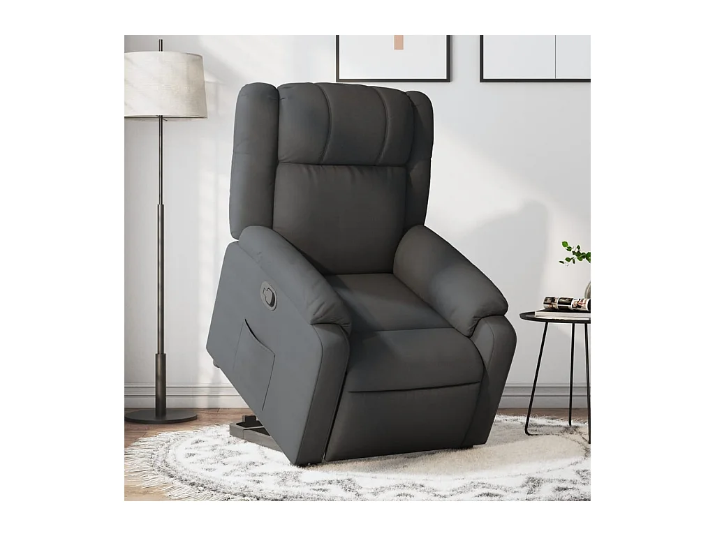 Fauteuil inclinable Gris foncé Tissu REO92165