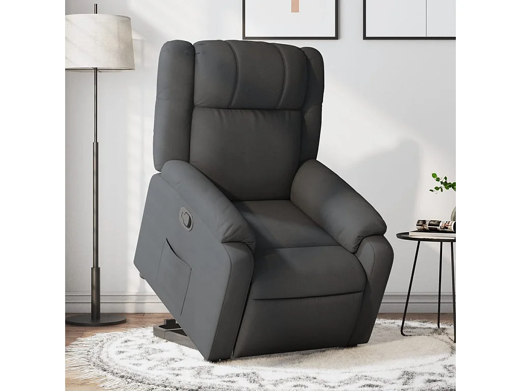 Fauteuil inclinable Gris foncé Tissu REO92165