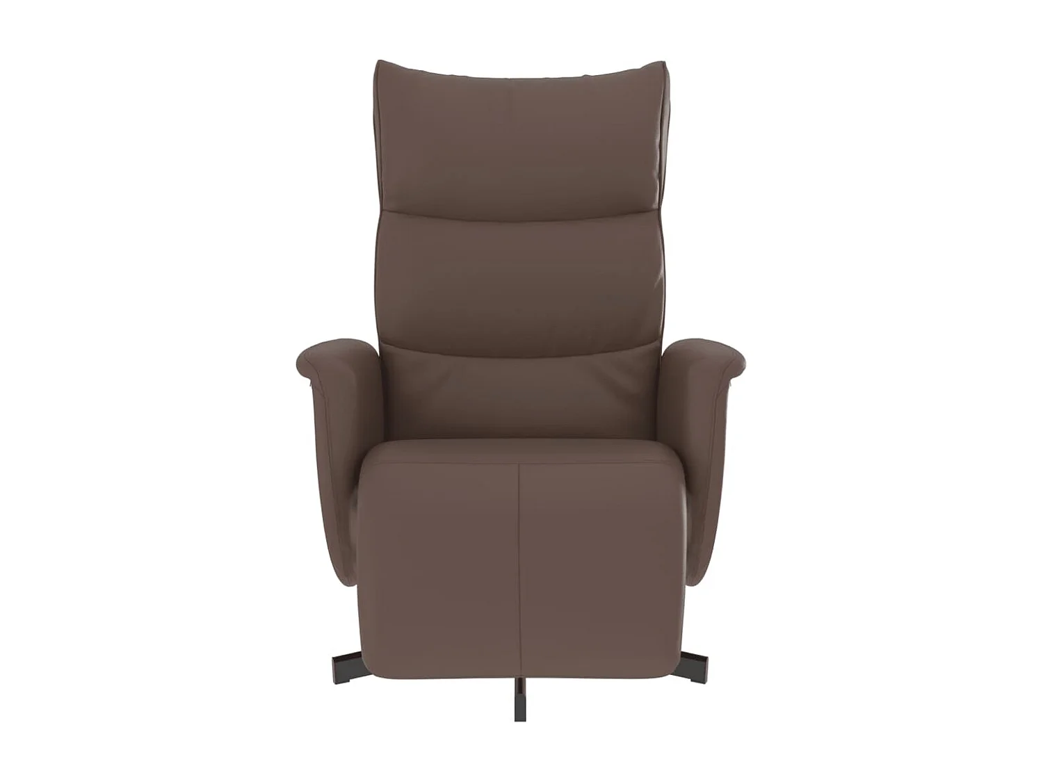 Fauteuil inclinable avec repose-pieds marron similicuir REO19394