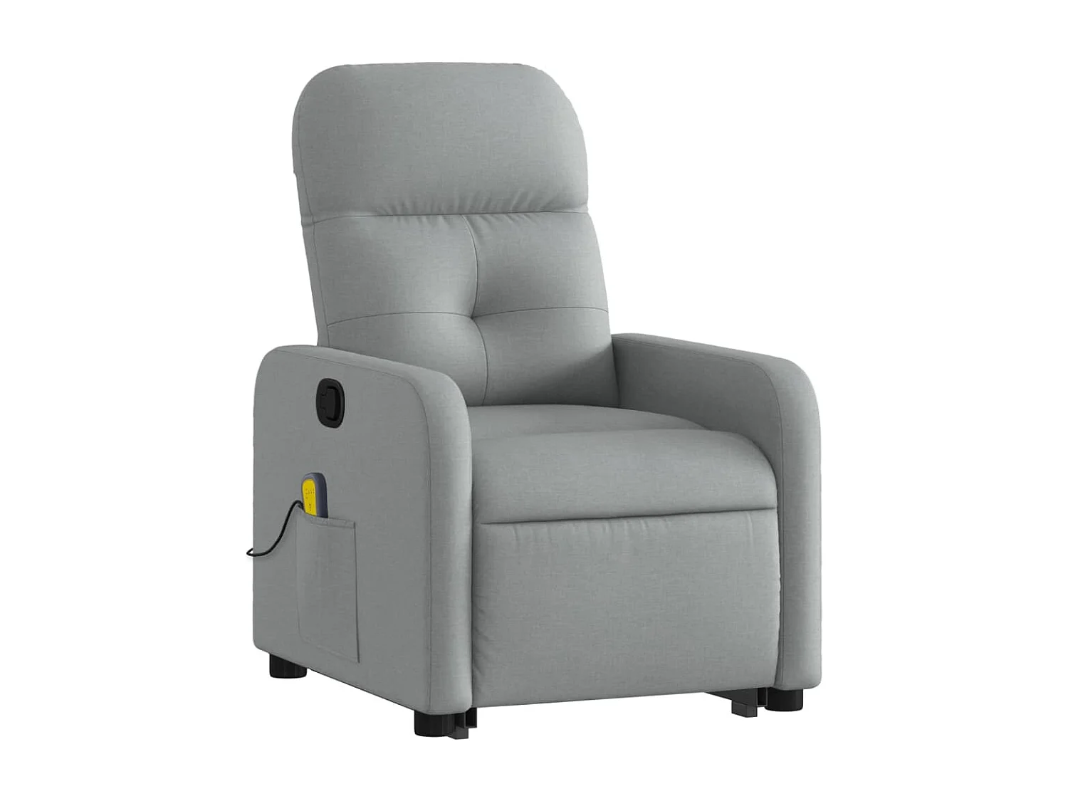 Fauteuil de massage inclinable Gris clair Tissu REO53347