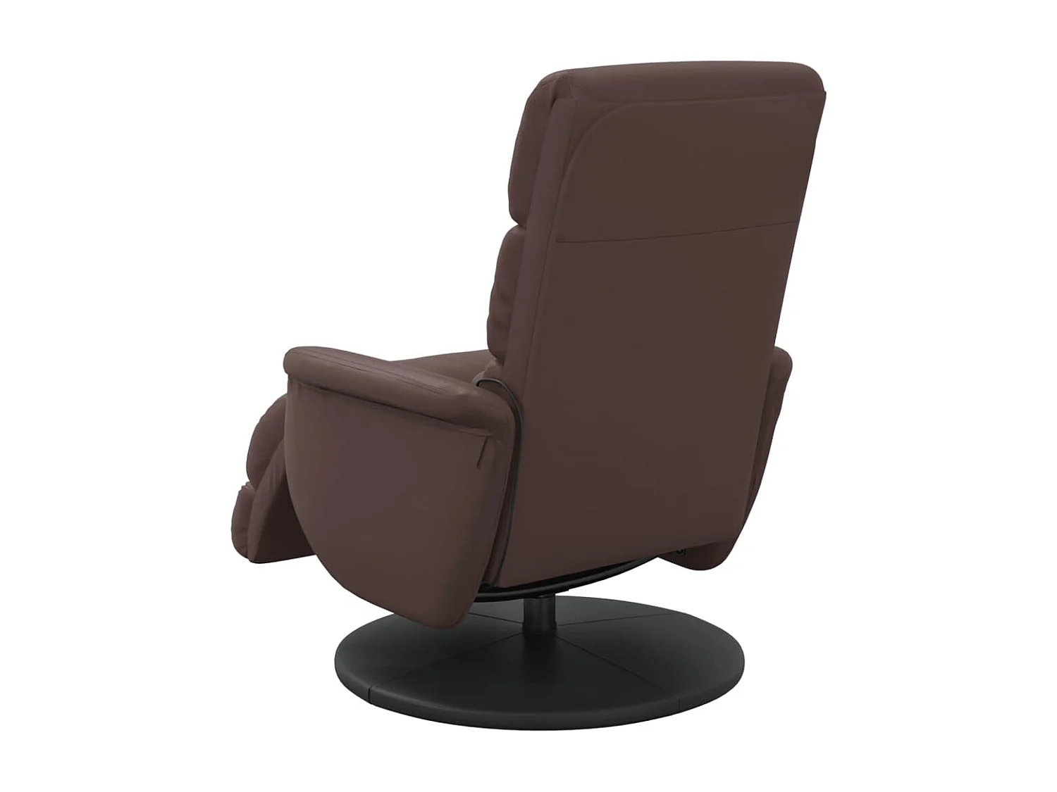 Fauteuil inclinable de massage repose-pieds marron similicuir REO38703