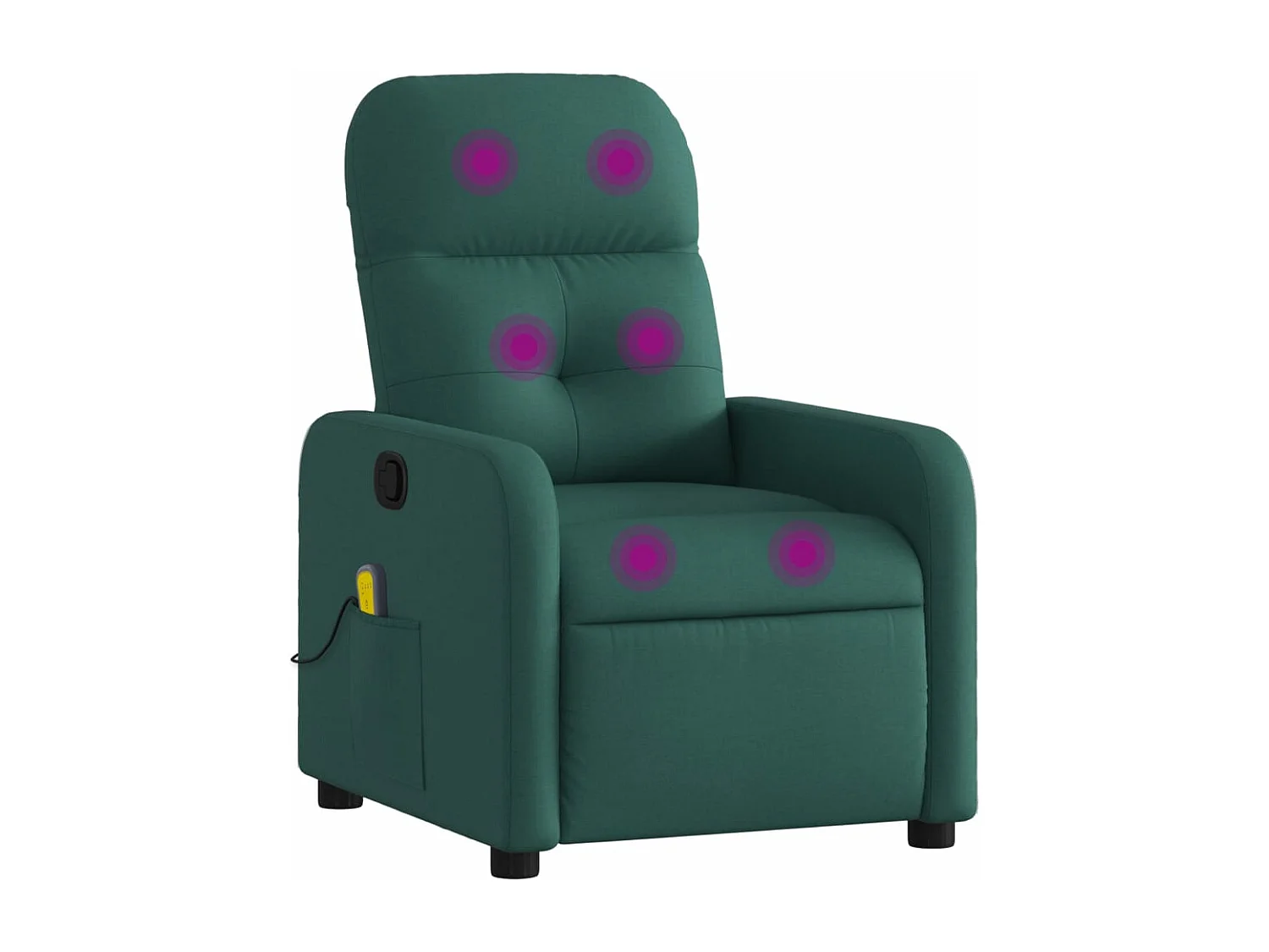 Fauteuil de massage inclinable Vert foncé Tissu REO40618