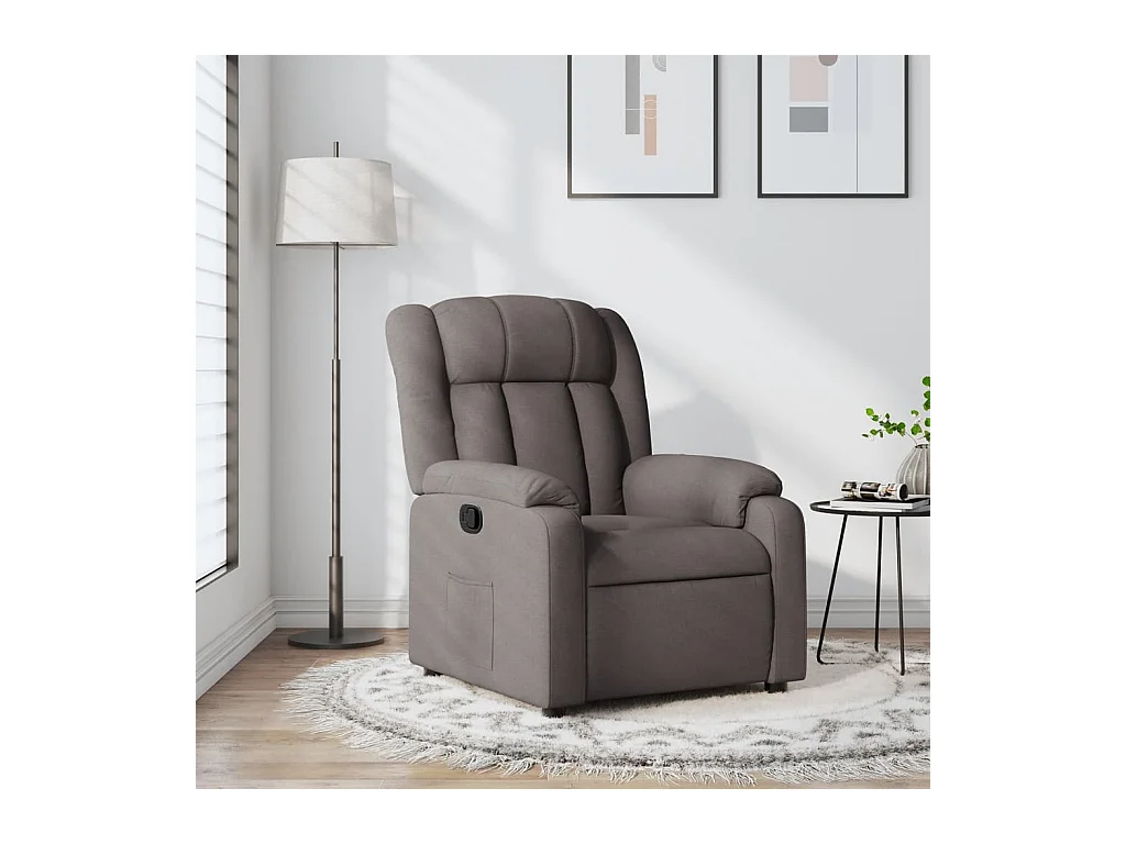 Fauteuil inclinable Taupe Tissu REO62540
