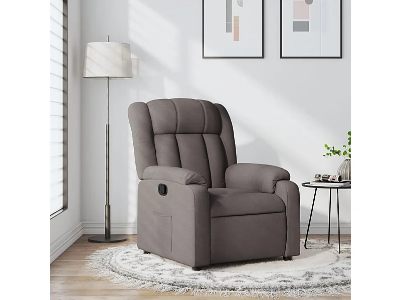 Fauteuil inclinable Taupe Tissu REO62540
