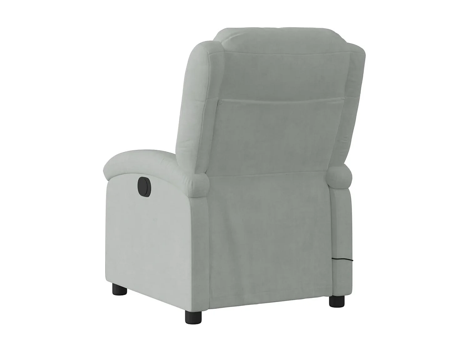 Fauteuil inclinable électrique de massage gris clair velours REO56994