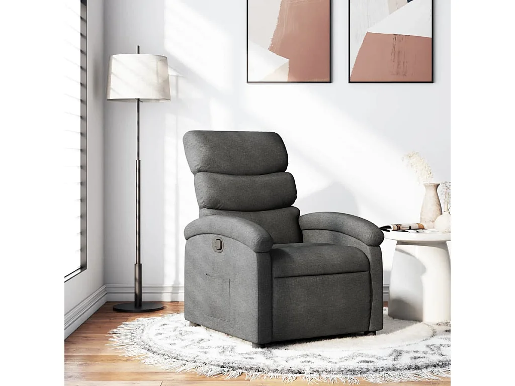Fauteuil inclinable Gris foncé Tissu REO40440