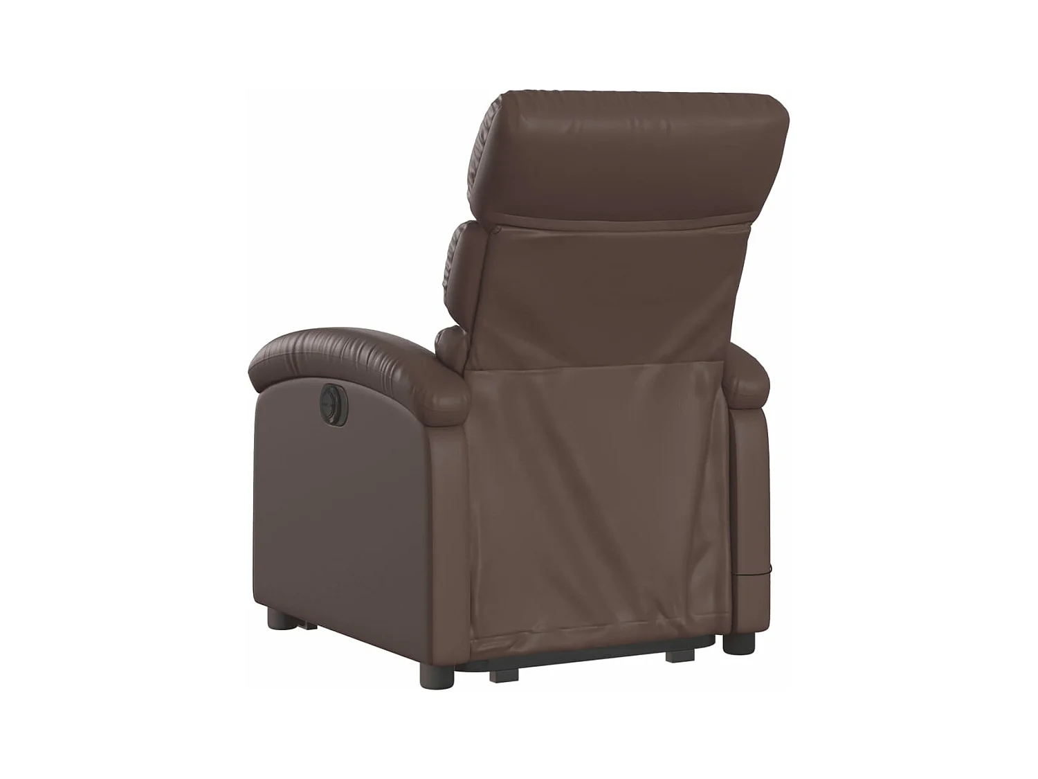 Fauteuil inclinable de massage électrique marron similicuir REO95369