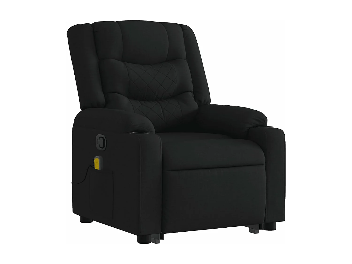 Fauteuil de massage inclinable Noir Tissu REO74760