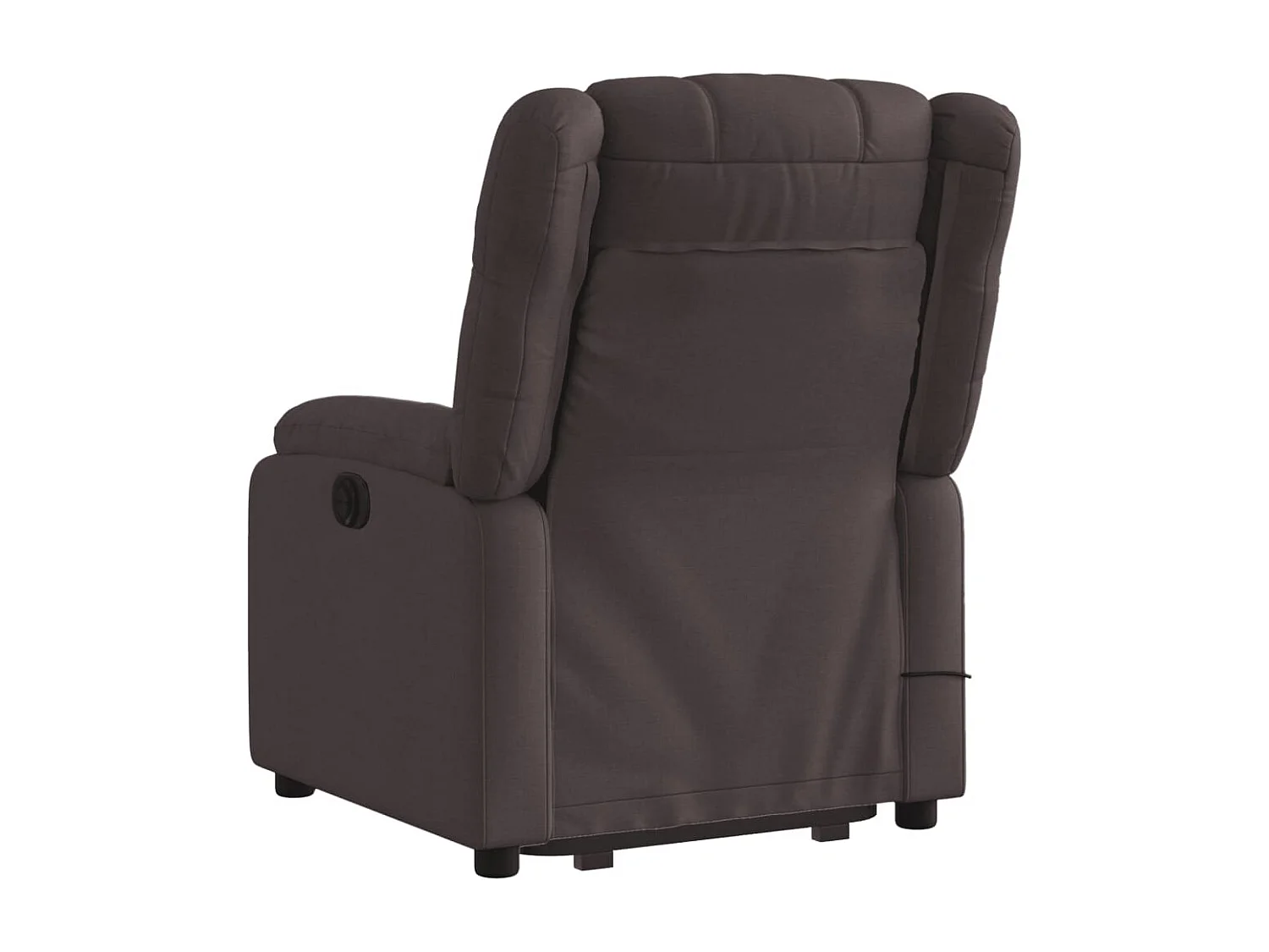 Sillón masaje eléctrico reclinable elevable tela marrón oscuro YOE65501