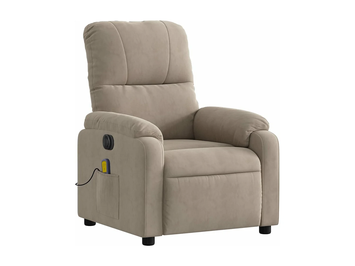 Fauteuil inclinable de massage électrique taupe REO59673