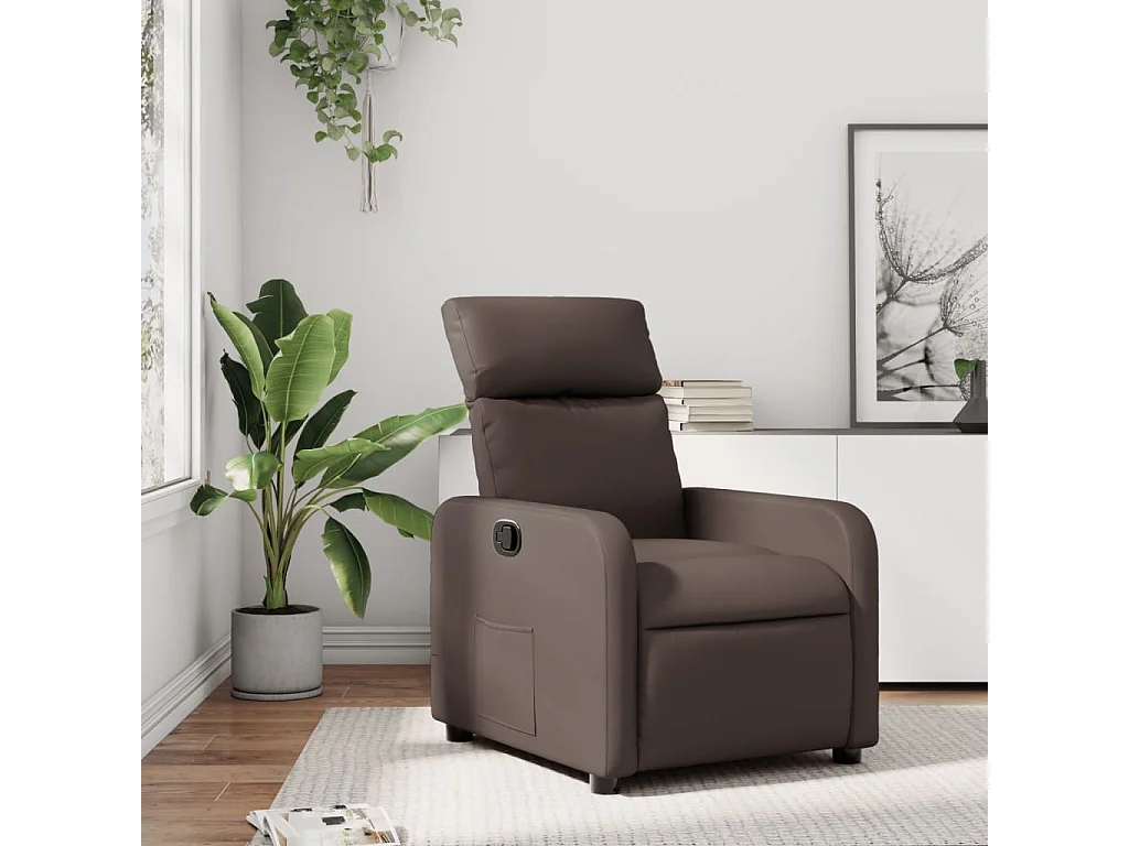 Fauteuil inclinable Marron Similicuir REO61905