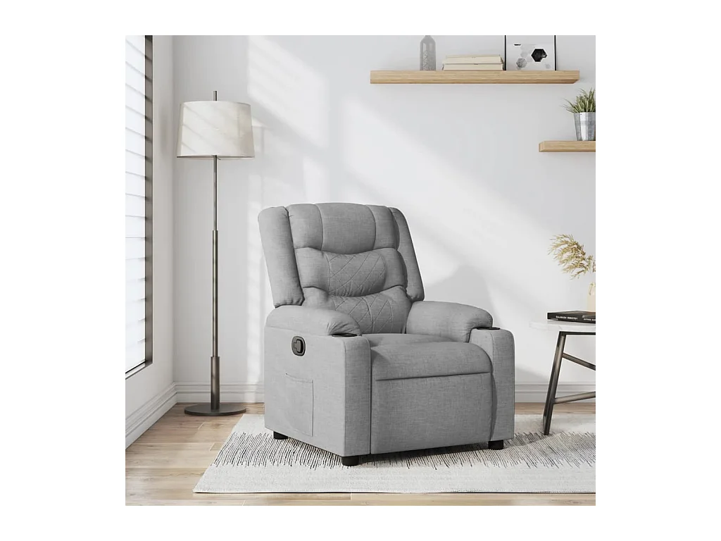 Fauteuil inclinable Gris clair Tissu REO62544