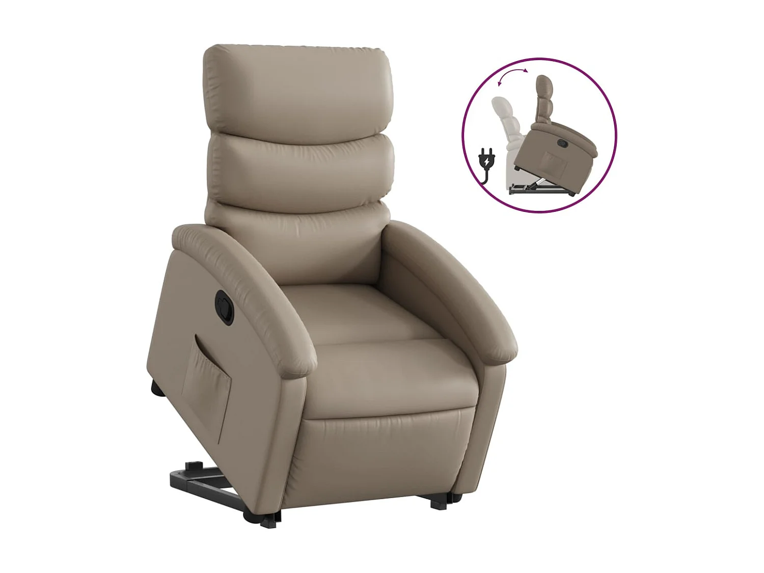 Fauteuil inclinable Cappuccino Similicuir REO96733