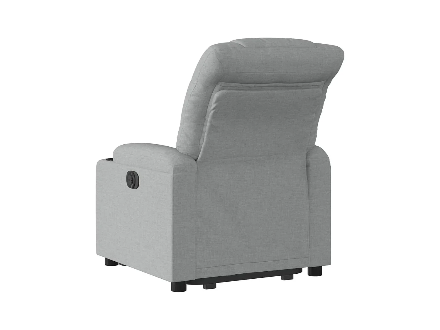 Fauteuil inclinable électrique gris clair tissu REO89634