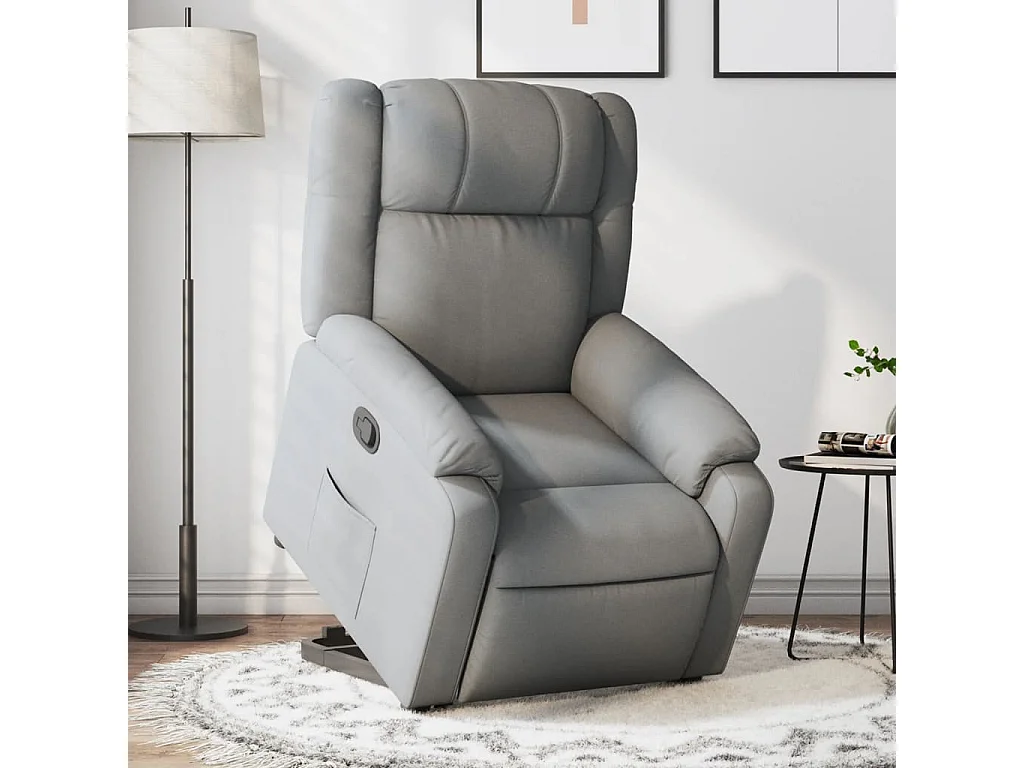 Fauteuil inclinable Gris clair Tissu REO79250
