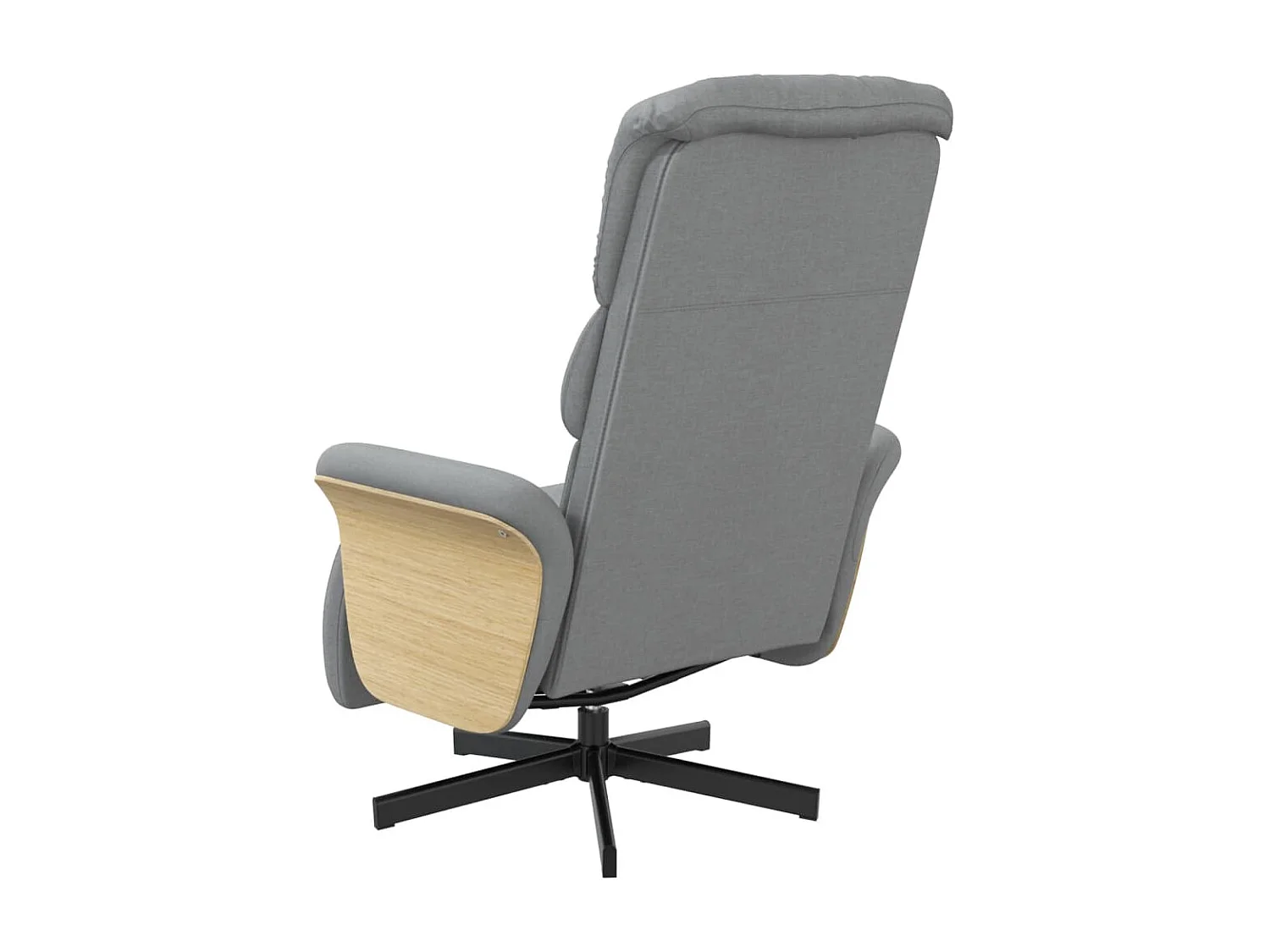 Fauteuil inclinable avec repose-pieds gris clair tissu REO10060