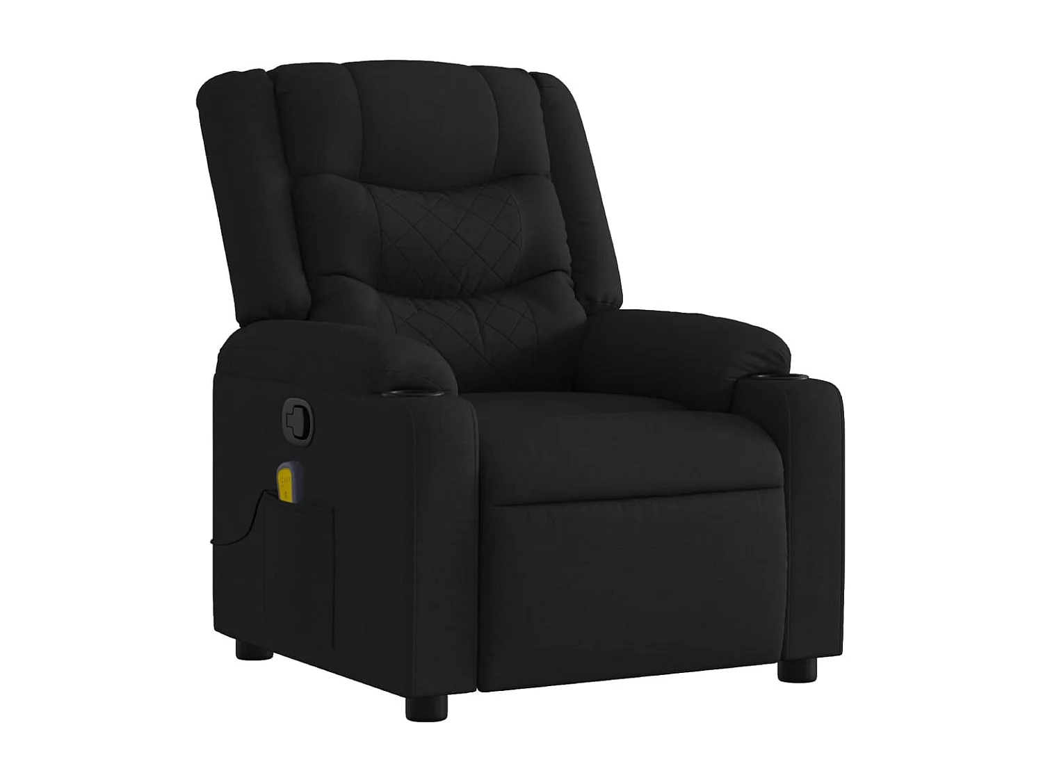 Sillón reclinable de masaje de tela negro YOE57499
