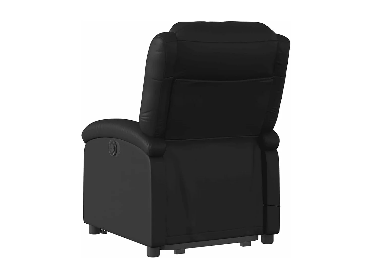 Sillón de masaje elevable eléctrico cuero sintético negro YOE37594
