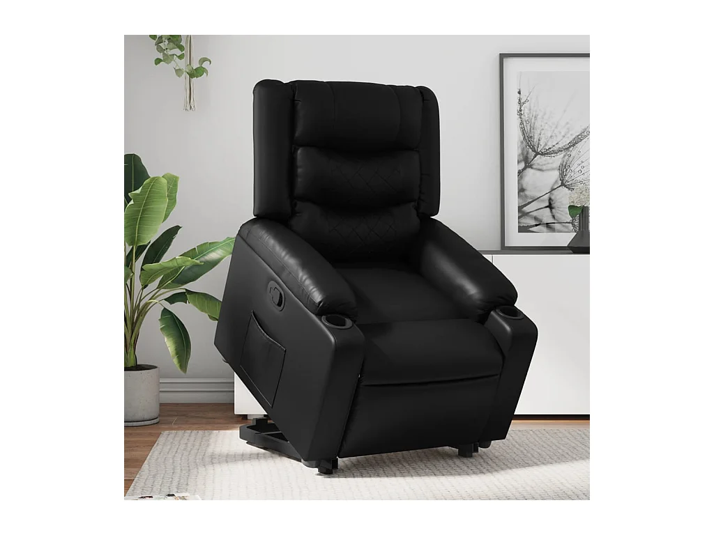 Fauteuil inclinable Noir Similicuir REO22977