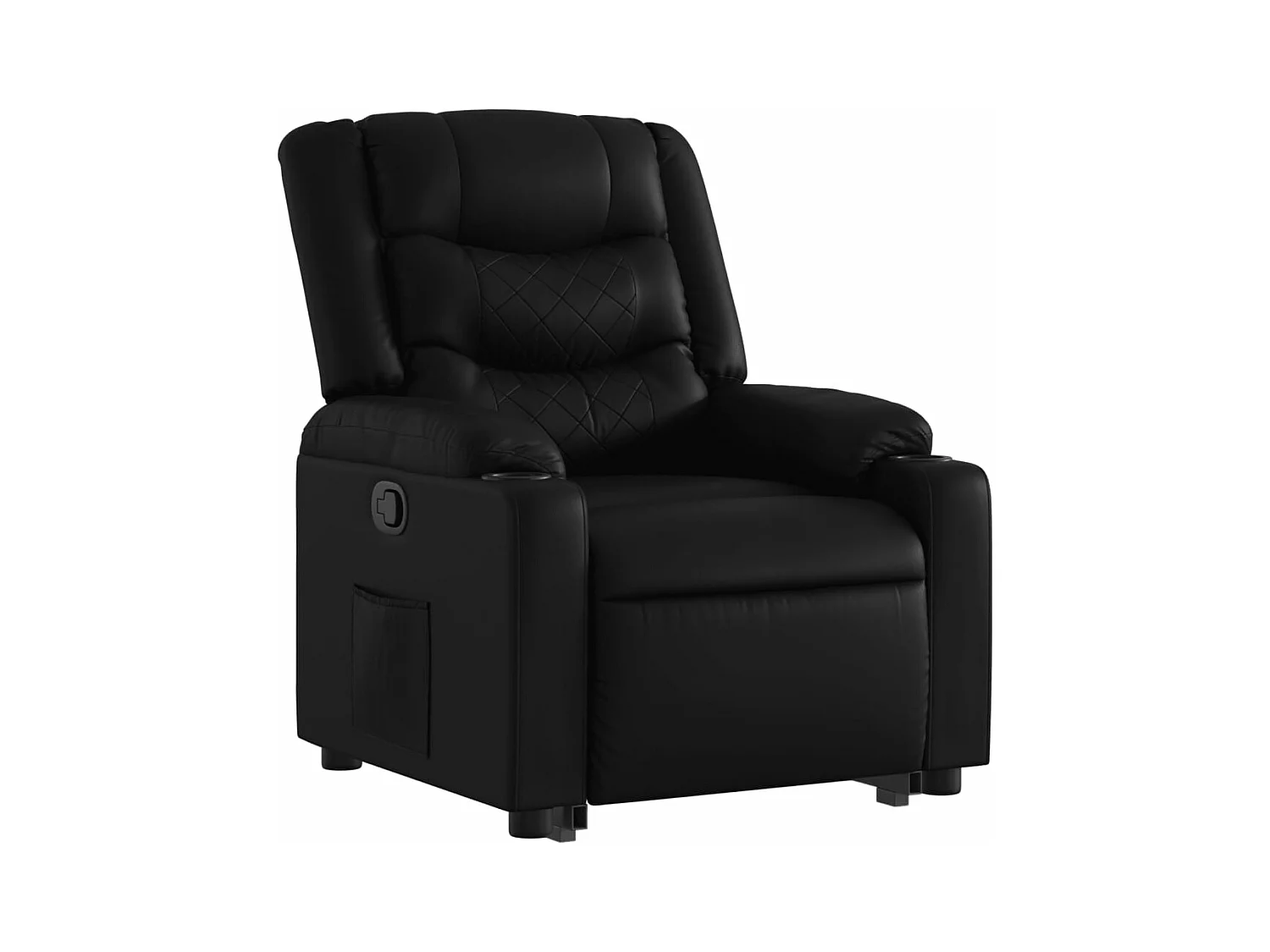 Relaxsessel | Fernsehsessel mit Aufstehhilfe Schwarz Kunstleder -gkd736859