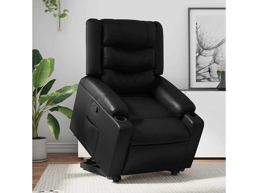 Fauteuil inclinable Noir Similicuir REO22977