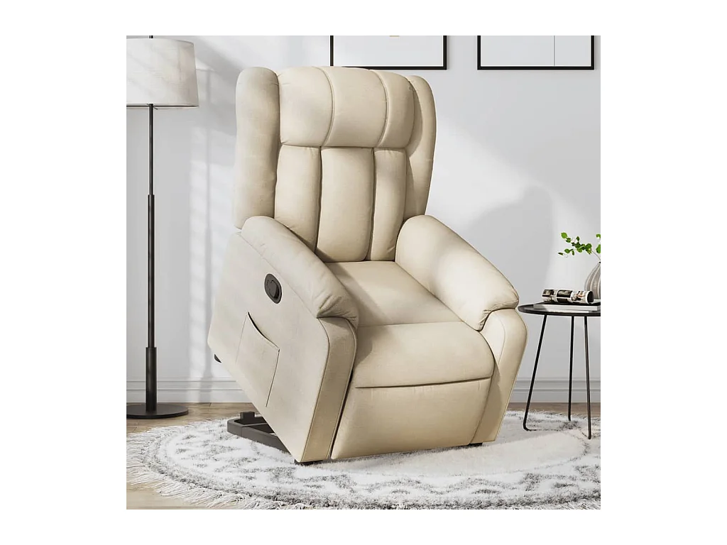 Fauteuil inclinable Crème Tissu REO24974