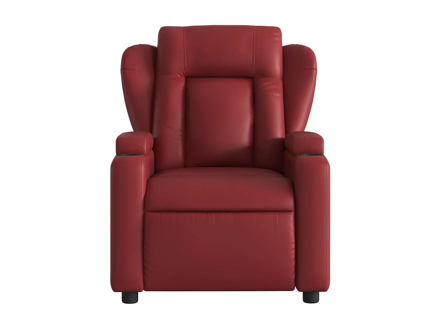 Sillón de masaje reclinable cuero sintético rojo tinto YOE30822
