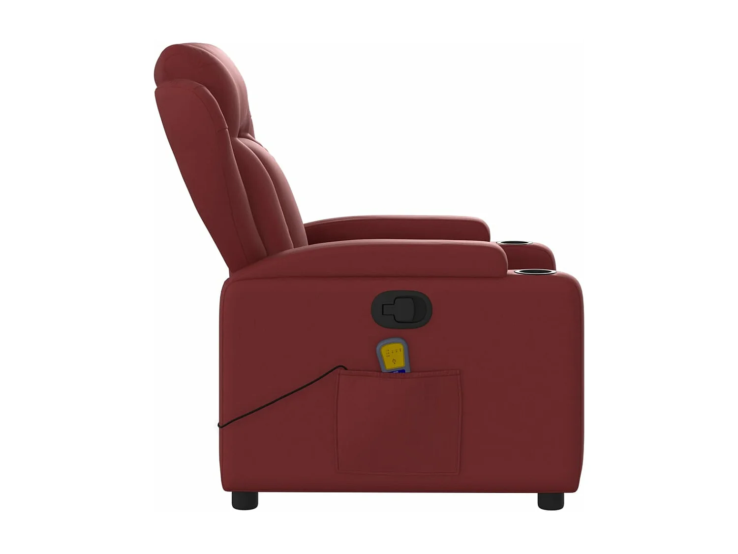 Fauteuil de massage inclinable Rouge bordeaux Similicuir REO34871