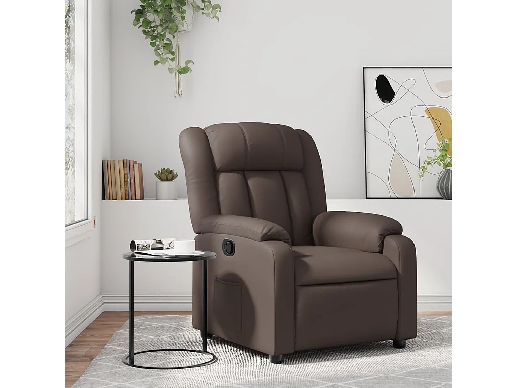 Fauteuil inclinable Marron Similicuir REO62101