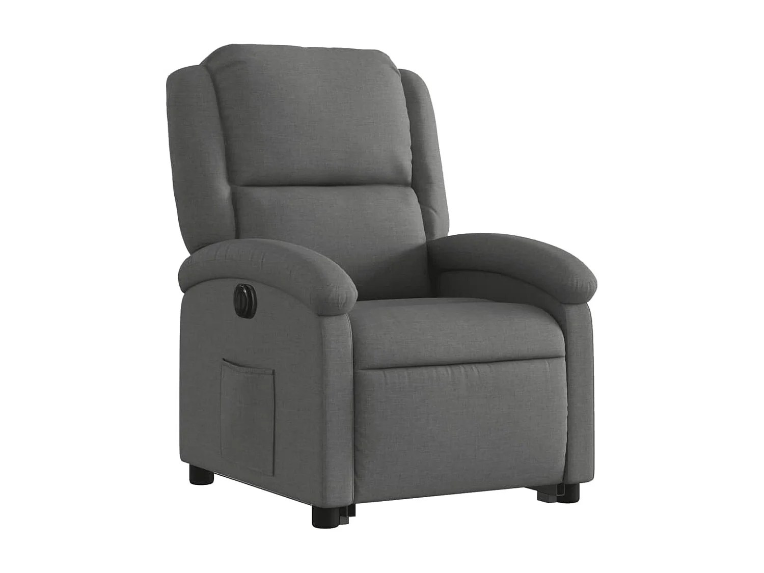 Sillón eléctrico reclinable elevable de tela gris oscuro YOE50171