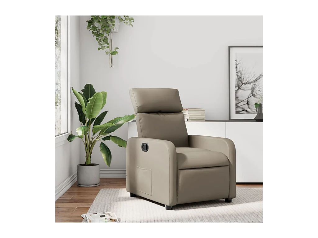 Fauteuil inclinable Cappuccino Similicuir REO12644